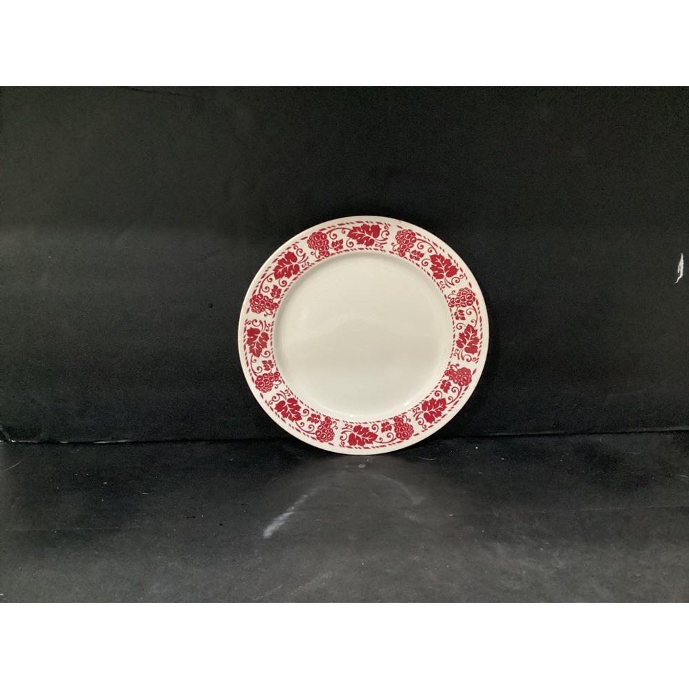 Vintage Homer Laughlin Restaurant Red Transferware Grape Dinner Plate